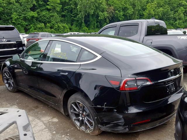 5YJ3E1EB0JF067974 - 2018 TESLA MODEL 3 BLACK photo 3