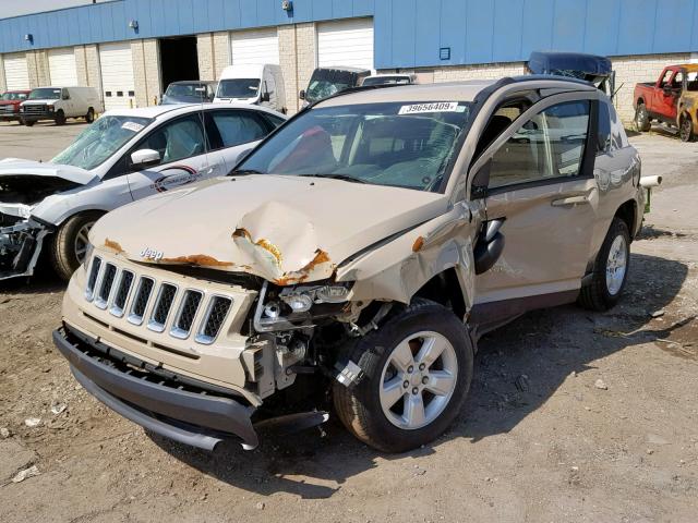 1C4NJCBB0HD117911 - 2017 JEEP COMPASS SP ბეჟი ფოტო 2