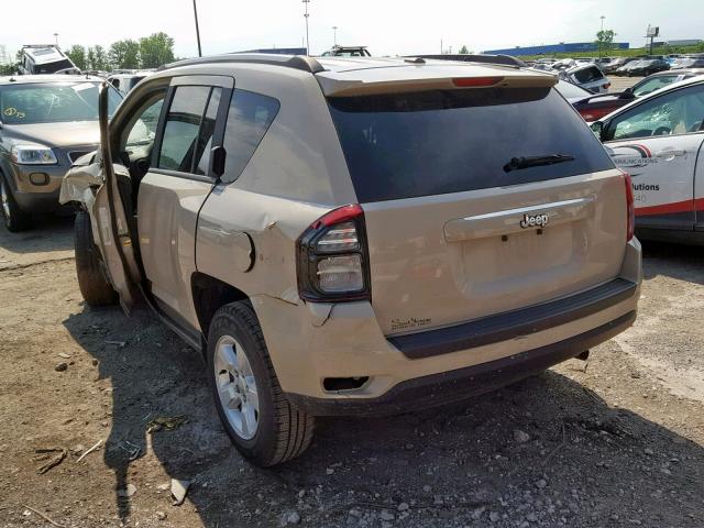 1C4NJCBB0HD117911 - 2017 JEEP COMPASS SP ბეჟი ფოტო 3