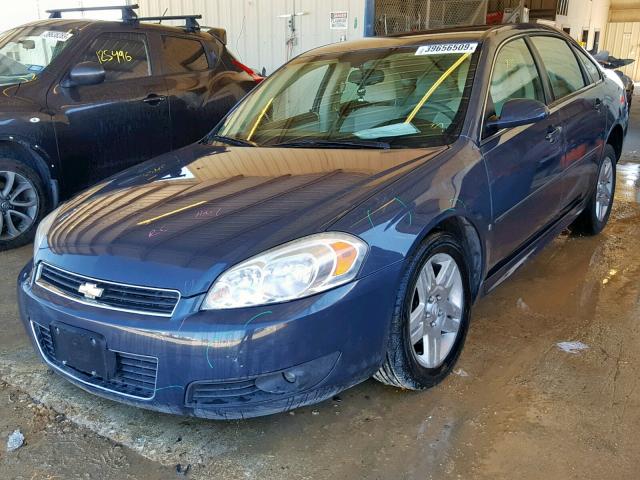 2G1WC57M291167462 - 2009 CHEVROLET IMPALA 2LT BLUE photo 2