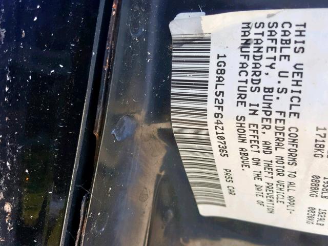 1G8AL52F64Z107365 - 2004 SATURN ION LEVEL BLACK photo 10