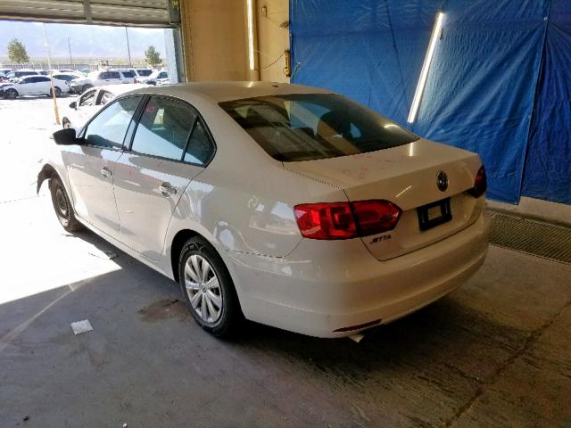 3VW2K7AJ5EM322573 - 2014 VOLKSWAGEN JETTA BASE 白色 照片 3