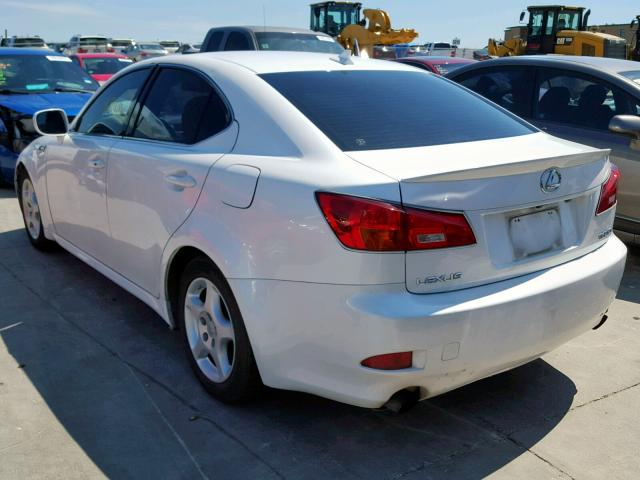 JTHBK262282068659 - 2008 LEXUS IS 250 WHITE photo 3