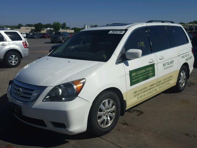 5FNRL38609B411499 - 2009 HONDA ODYSSEY EX WHITE photo 2