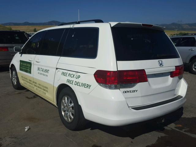 5FNRL38609B411499 - 2009 HONDA ODYSSEY EX WHITE photo 3