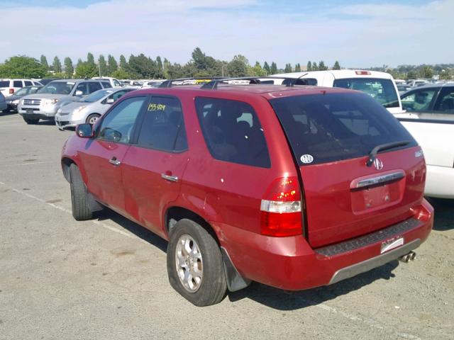 2HNYD18832H544640 - 2002 ACURA MDX TOURIN BURGUNDY photo 3