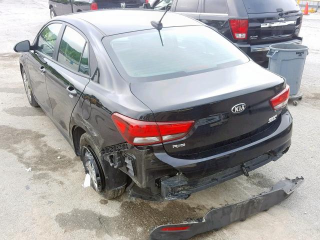 3KPA24AB5JE050715 - 2018 KIA RIO LX BLACK photo 3