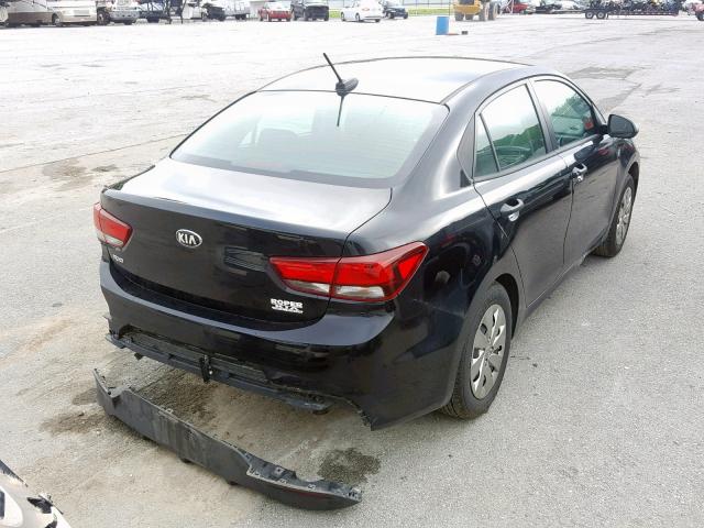 3KPA24AB5JE050715 - 2018 KIA RIO LX BLACK photo 4