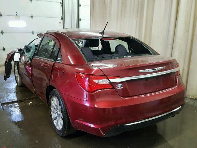 1C3CCBBB9DN639375 - 2013 CHRYSLER 200 TOURIN RED photo 3