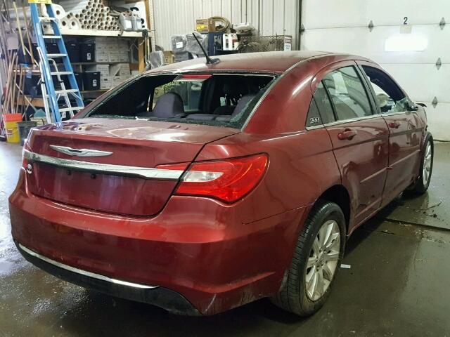 1C3CCBBB9DN639375 - 2013 CHRYSLER 200 TOURIN RED photo 4