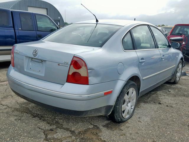 WVWTH63B93P247762 - 2003 VOLKSWAGEN PASSAT GLX BLUE photo 4