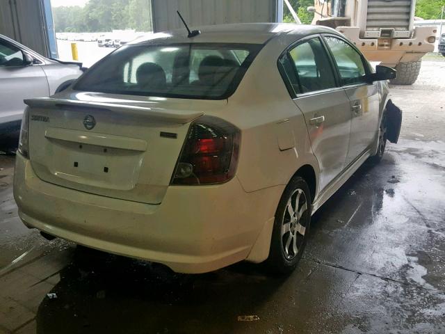 3N1AB6AP9CL766476 - 2012 NISSAN SENTRA 2.0 WHITE photo 4