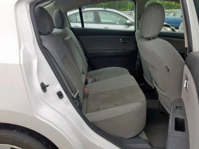 3N1AB6AP9CL766476 - 2012 NISSAN SENTRA 2.0 WHITE photo 6