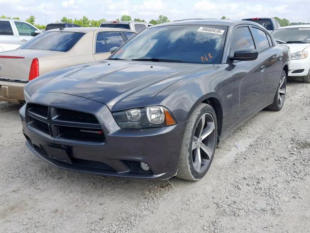 2C3CDXHGXEH312653 - 2014 DODGE CHARGER SX CHARCOAL photo 2