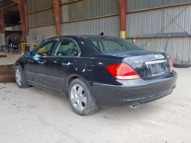 JH4KB16515C005661 - 2005 ACURA RL BLACK photo 3