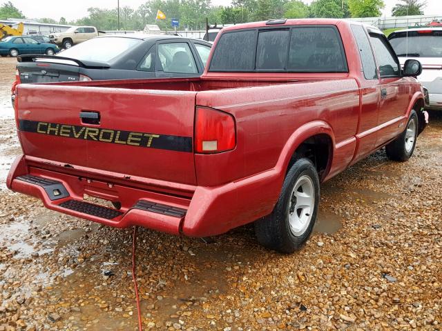1GCCS19W9S8154229 - 1995 CHEVROLET S TRUCK S1 RED photo 4