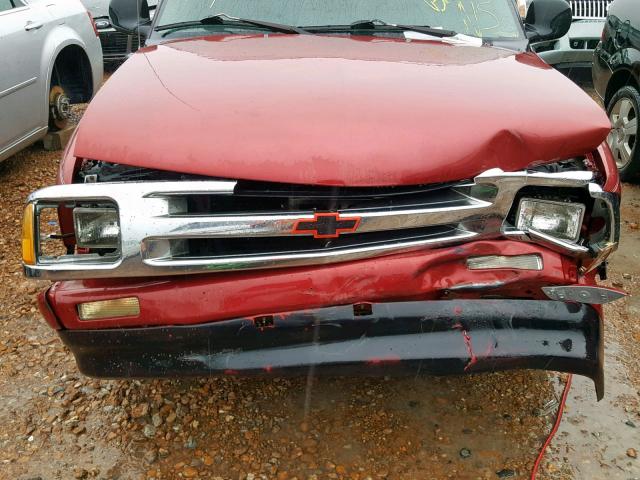 1GCCS19W9S8154229 - 1995 CHEVROLET S TRUCK S1 RED photo 9