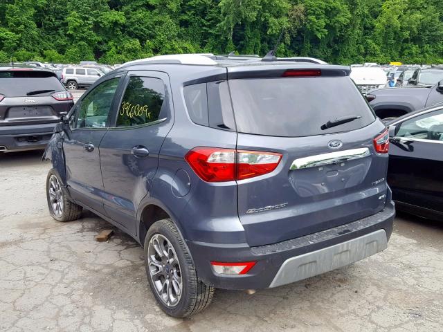 MAJ6S3KL8KC260554 - 2019 FORD ECOSPORT T GRAY photo 3