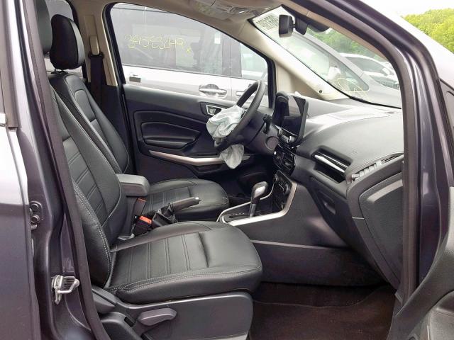 MAJ6S3KL8KC260554 - 2019 FORD ECOSPORT T GRAY photo 5