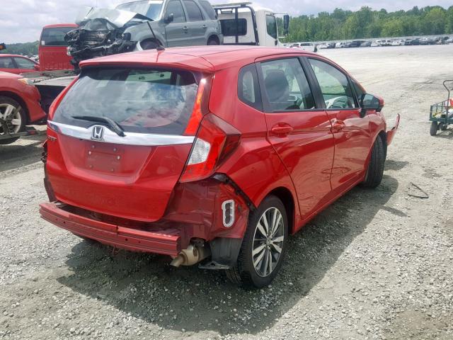 3HGGK5H8XFM706450 - 2015 HONDA FIT EX RED photo 4