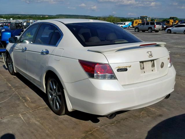 1HGCP36878A015724 - 2008 HONDA ACCORD EXL WHITE photo 3