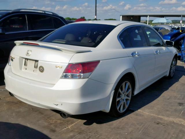 1HGCP36878A015724 - 2008 HONDA ACCORD EXL WHITE photo 4