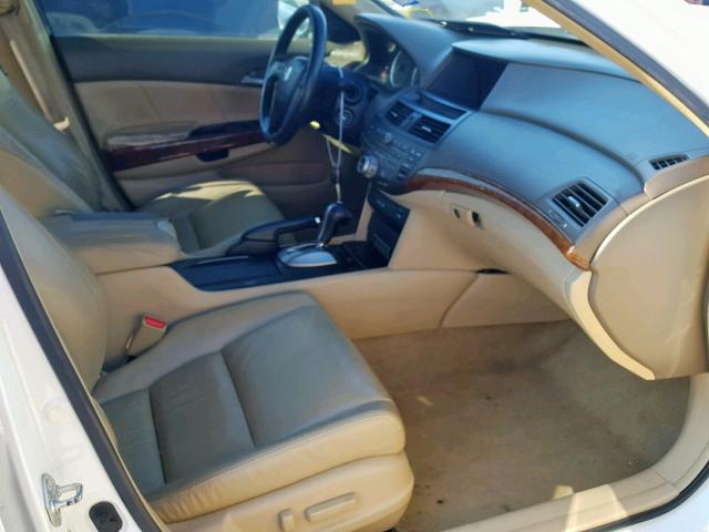 1HGCP36878A015724 - 2008 HONDA ACCORD EXL WHITE photo 5