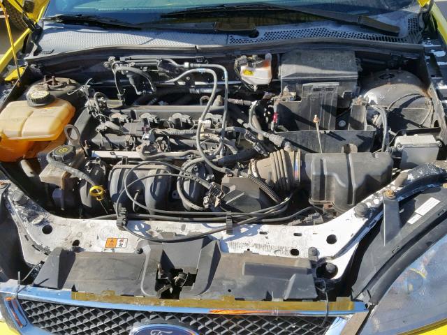 1FAHP34N37W243000 - 2007 FORD FOCUS ZX4 YELLOW photo 7