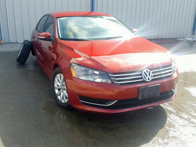 1VWAT7A38FC052834 - 2015 VOLKSWAGEN PASSAT S RED photo 1