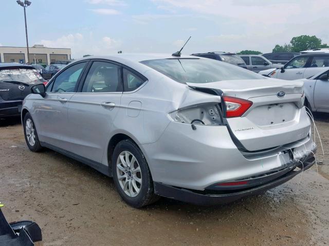 1FA6P0G77G5135293 - 2016 FORD FUSION S SILVER photo 3