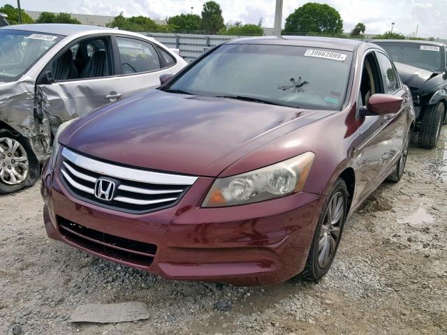 1HGCP2F81CA100335 - 2012 HONDA ACCORD EXL RED photo 2