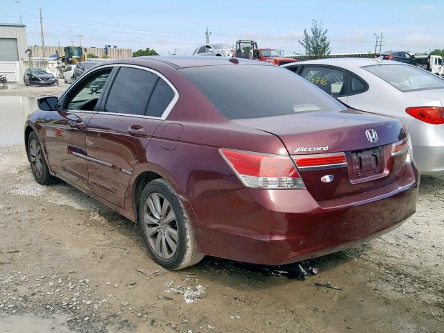 1HGCP2F81CA100335 - 2012 HONDA ACCORD EXL RED photo 3