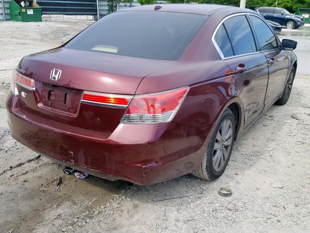 1HGCP2F81CA100335 - 2012 HONDA ACCORD EXL RED photo 4