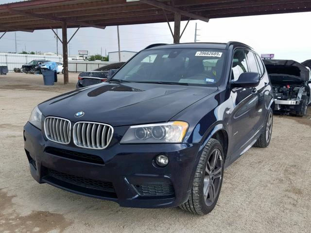 5UXWX7C54DL982821 - 2013 BMW X3 XDRIVE3 BLUE photo 2