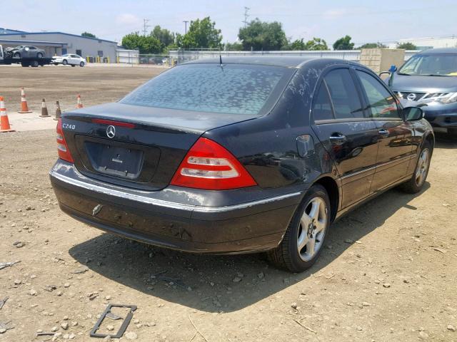 WDBRF61J62E007328 - 2002 MERCEDES-BENZ C 240 BLACK photo 4