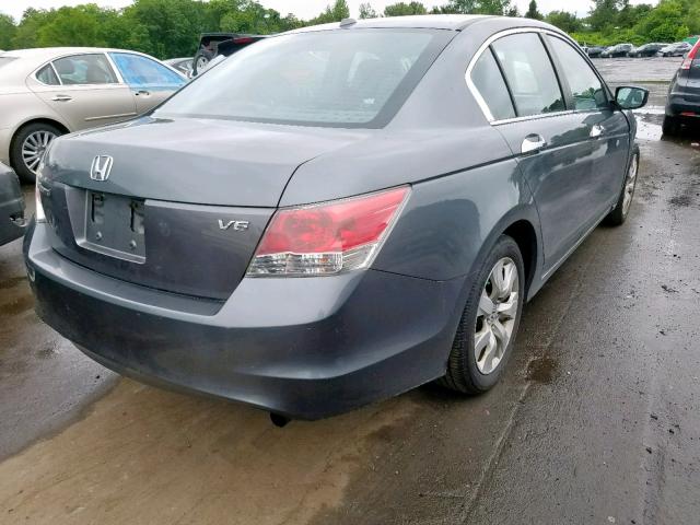 1HGCP36868A021952 - 2008 HONDA ACCORD EXL GRAY photo 4