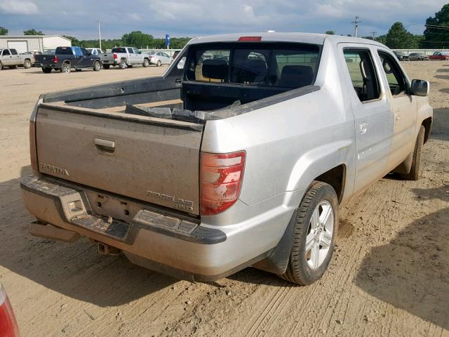 2HJYK16569H501971 - 2009 HONDA RIDGELINE SILVER photo 4