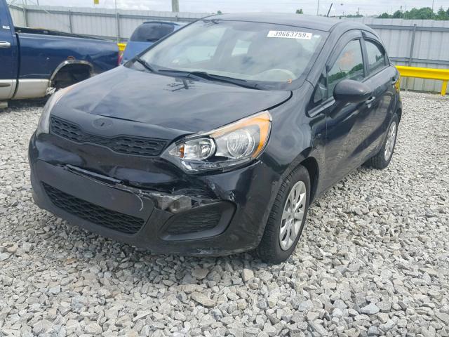 KNADM5A33D6192493 - 2013 KIA RIO LX BLACK photo 2