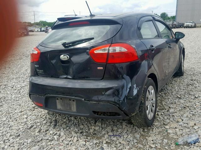 KNADM5A33D6192493 - 2013 KIA RIO LX BLACK photo 4