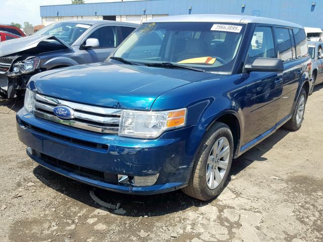 2FMGK5BC9BBD09041 - 2011 FORD FLEX SE TEAL photo 2