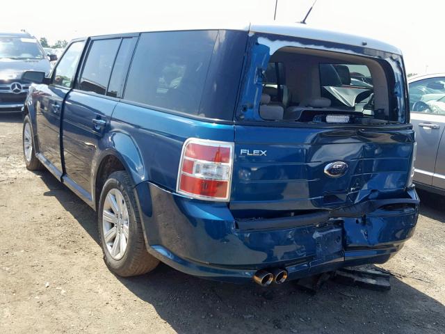 2FMGK5BC9BBD09041 - 2011 FORD FLEX SE TEAL photo 3