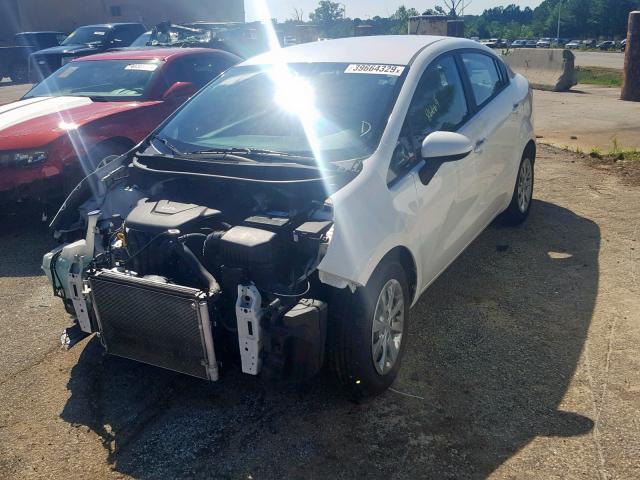 KNADM4A38D6237728 - 2013 KIA RIO LX WHITE photo 2