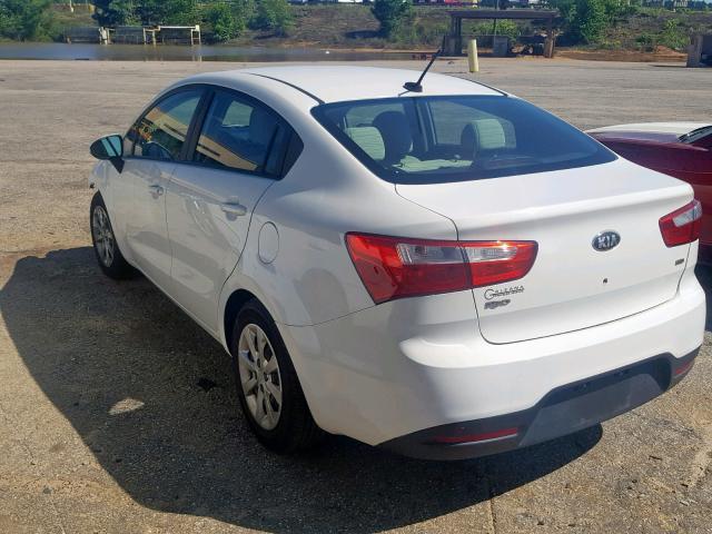 KNADM4A38D6237728 - 2013 KIA RIO LX WHITE photo 3