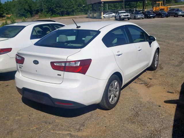 KNADM4A38D6237728 - 2013 KIA RIO LX WHITE photo 4