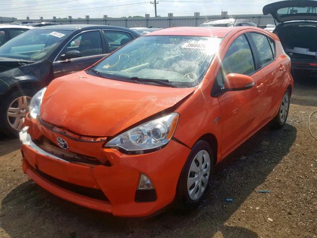 JTDKDTB36D1033770 - 2013 TOYOTA PRIUS C ORANGE photo 2