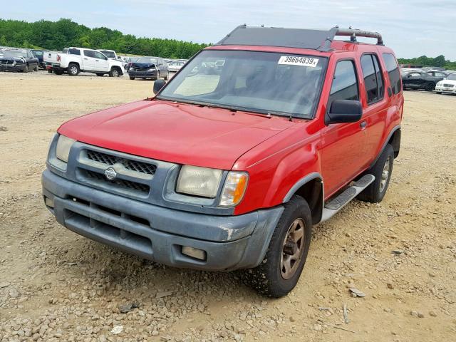 5N1ED28Y1YC557442 - 2000 NISSAN XTERRA XE RED photo 2