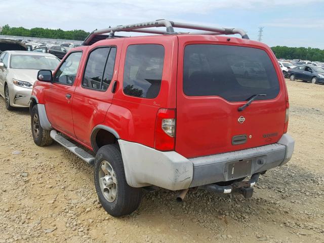 5N1ED28Y1YC557442 - 2000 NISSAN XTERRA XE RED photo 3