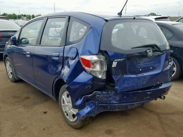 JHMGE8H36DC043838 - 2013 HONDA FIT BLUE photo 3