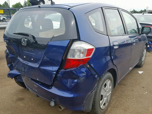 JHMGE8H36DC043838 - 2013 HONDA FIT BLUE photo 4