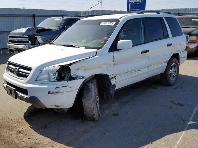 2HKYF18424H562876 - 2004 HONDA PILOT EX WHITE photo 2